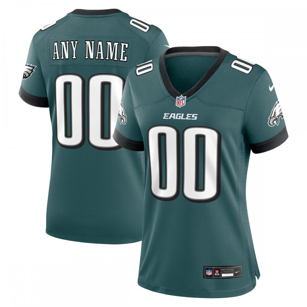 Philadelphia Eagles Nike Women's Custom Game Jersey - Midnight Green-GridironStore